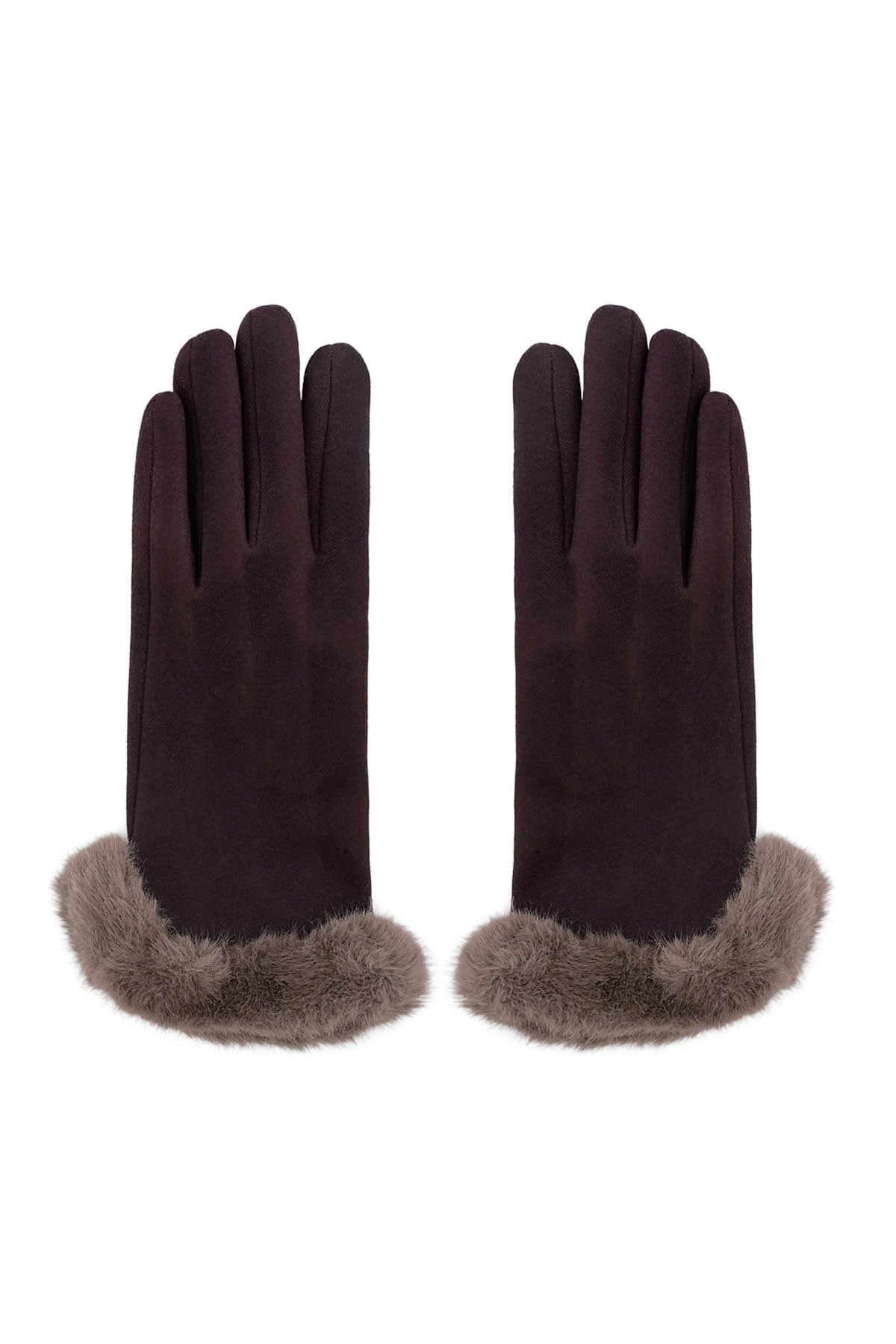 Handschoenen fluffy elegance - bruin