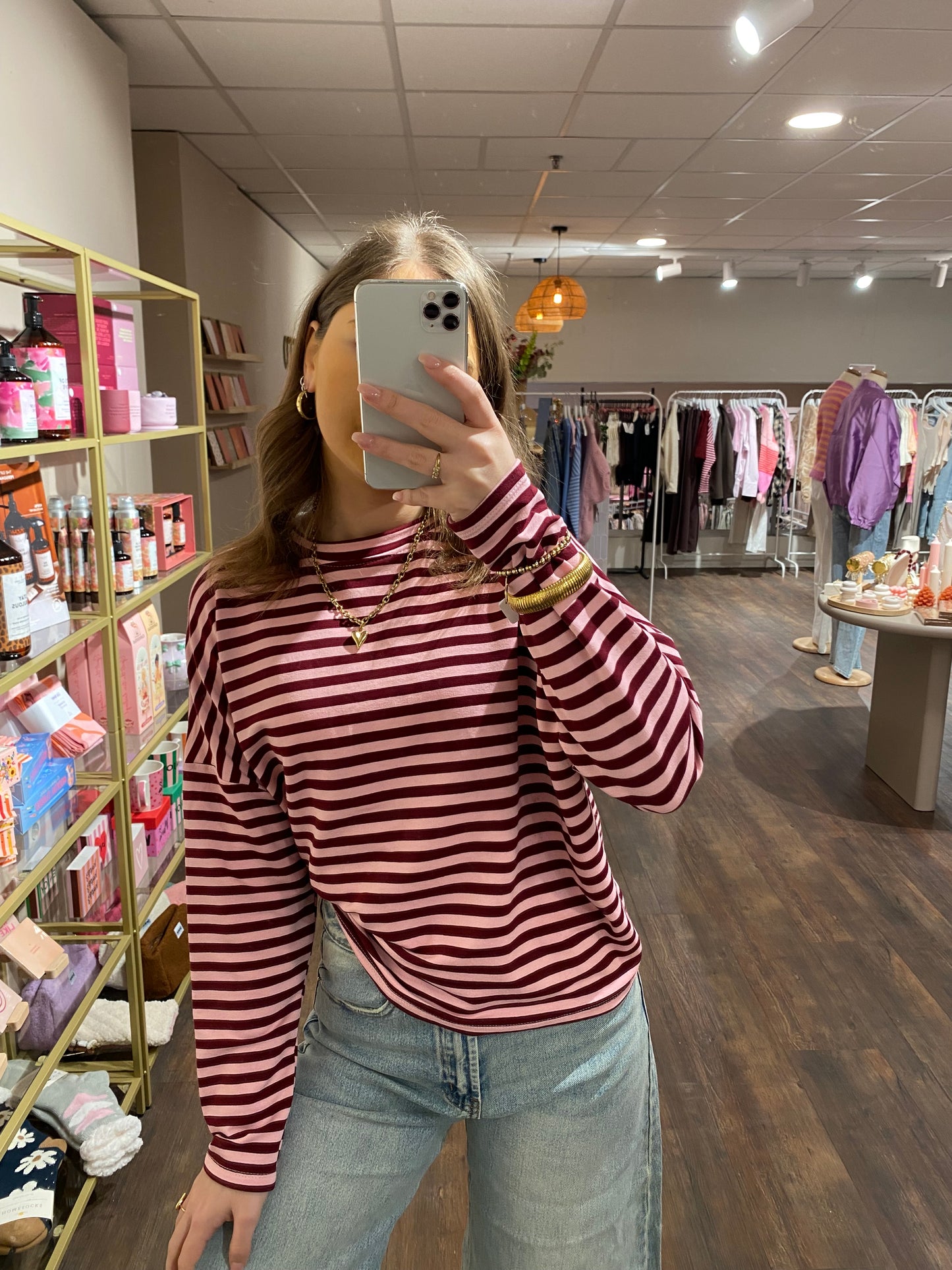 Stijlvolle longsleeve met strepen.