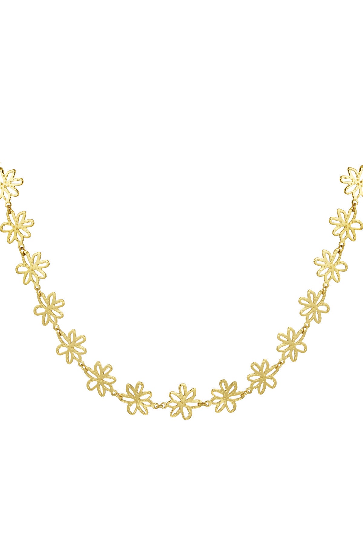 Flower party ketting goud