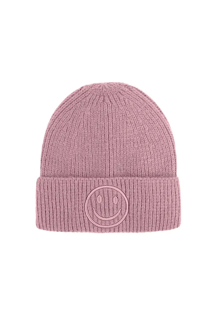 Smiley muts roze