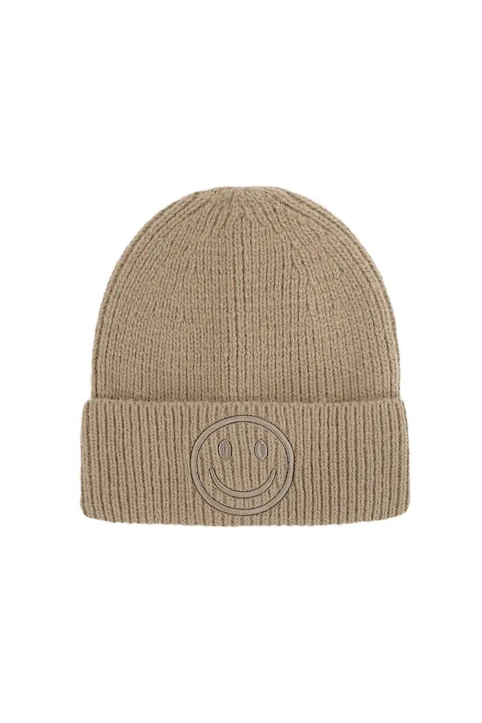 Smiley muts beige