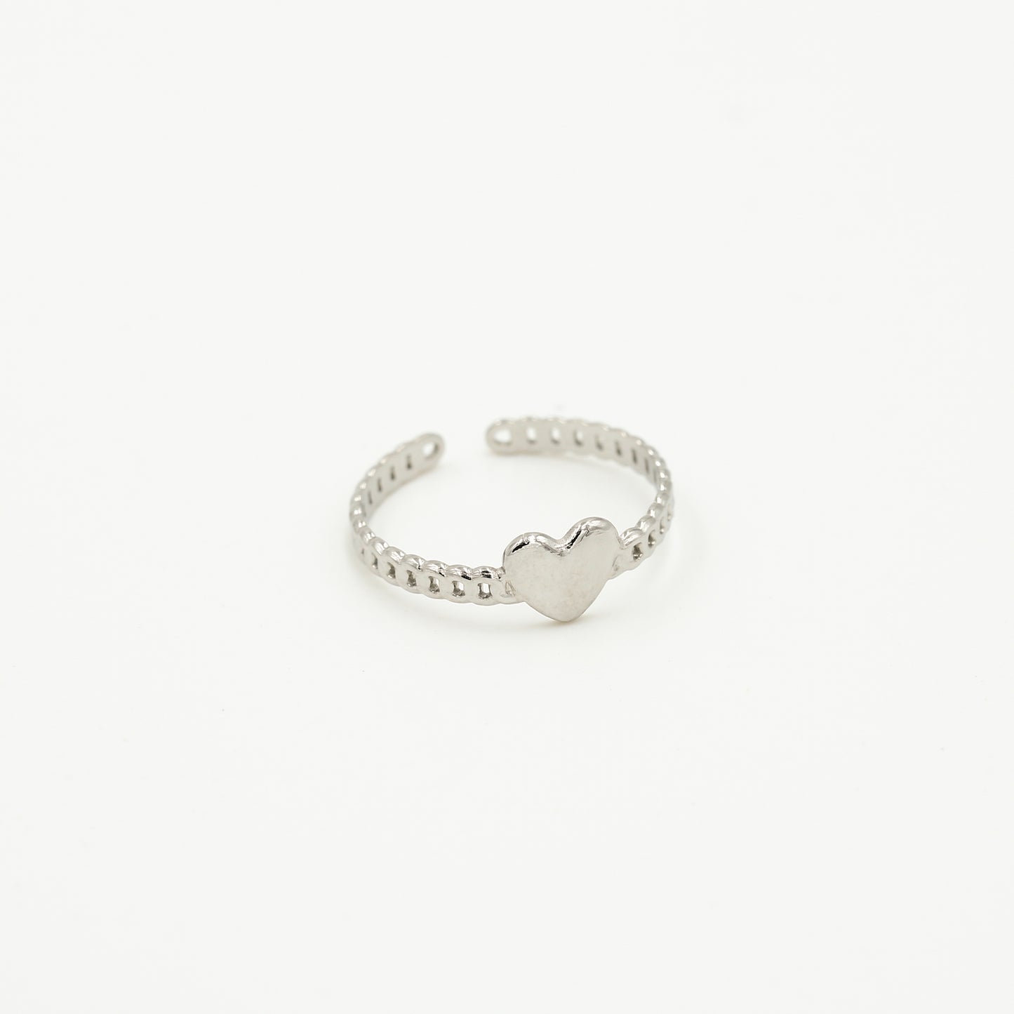 Hartje ring zilver