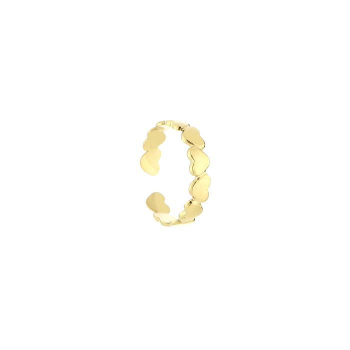 Kleine hartjes ring goud