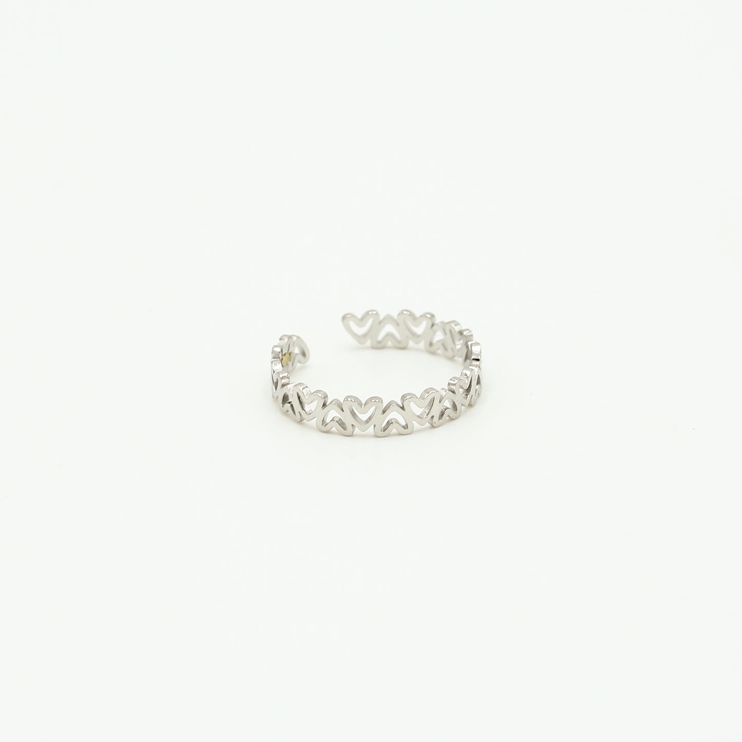Hartjes ring zilver