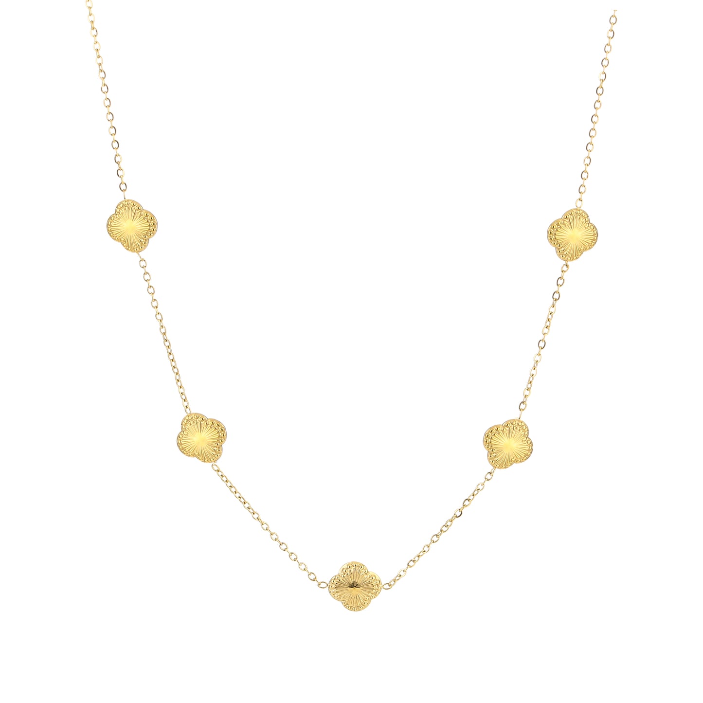 Klavers ketting goud