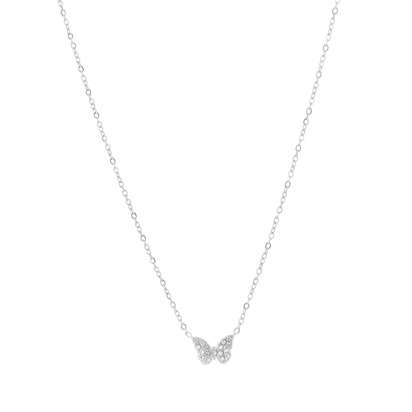 Vlinder ketting zilver