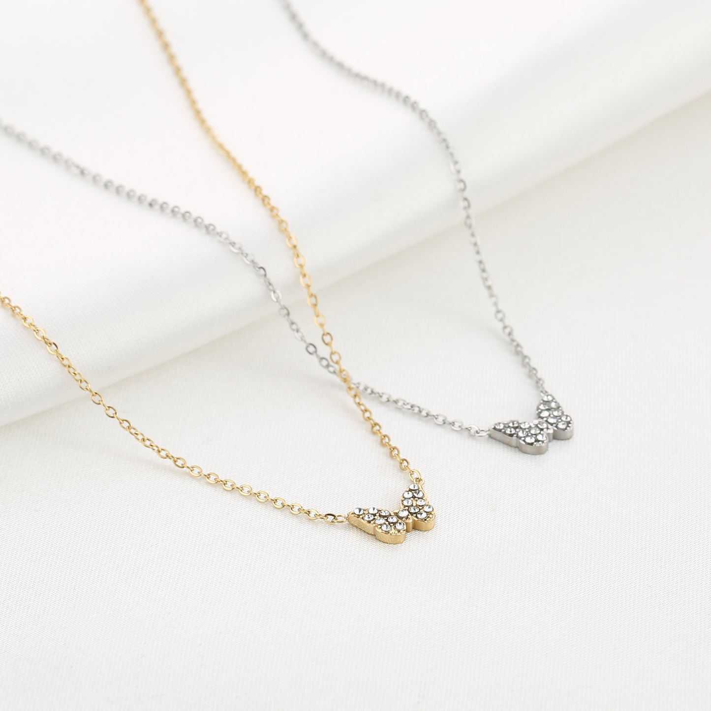 Vlinder ketting zilver