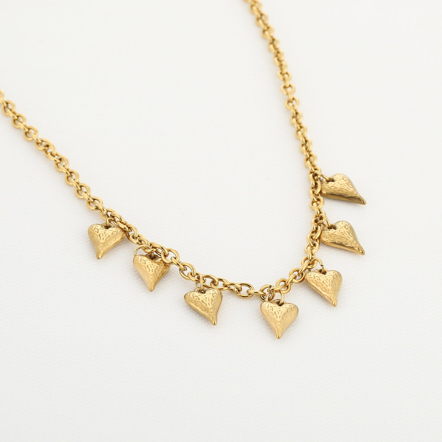 Hartjes bedel ketting goud