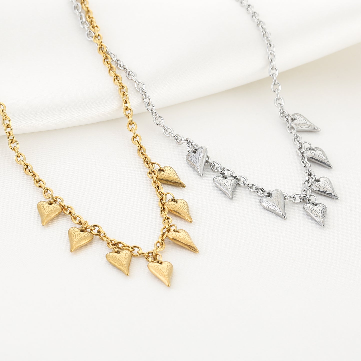 Hartjes bedel ketting goud