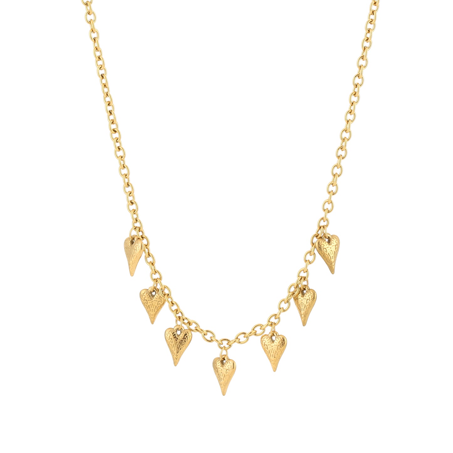 Hartjes bedel ketting goud