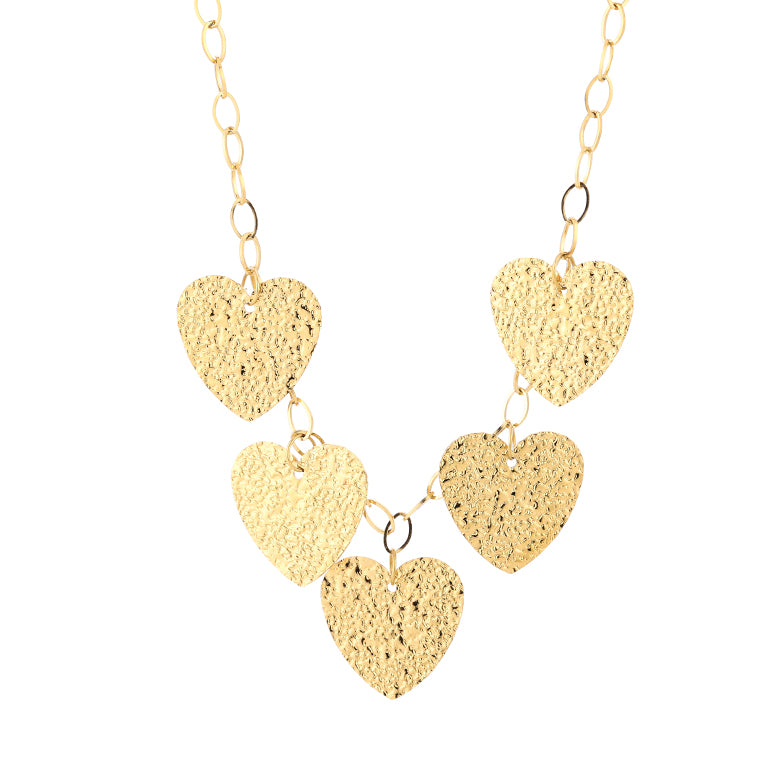 XL harten ketting goud