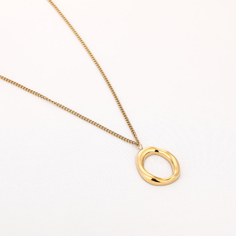 Lange cirkel ketting goud