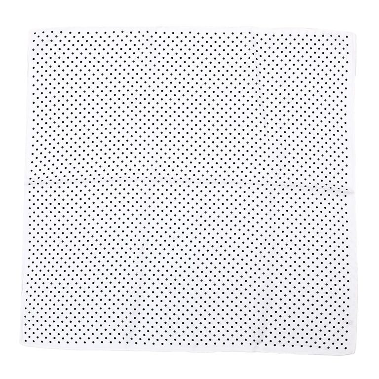 Zomersjaal polkadot wit