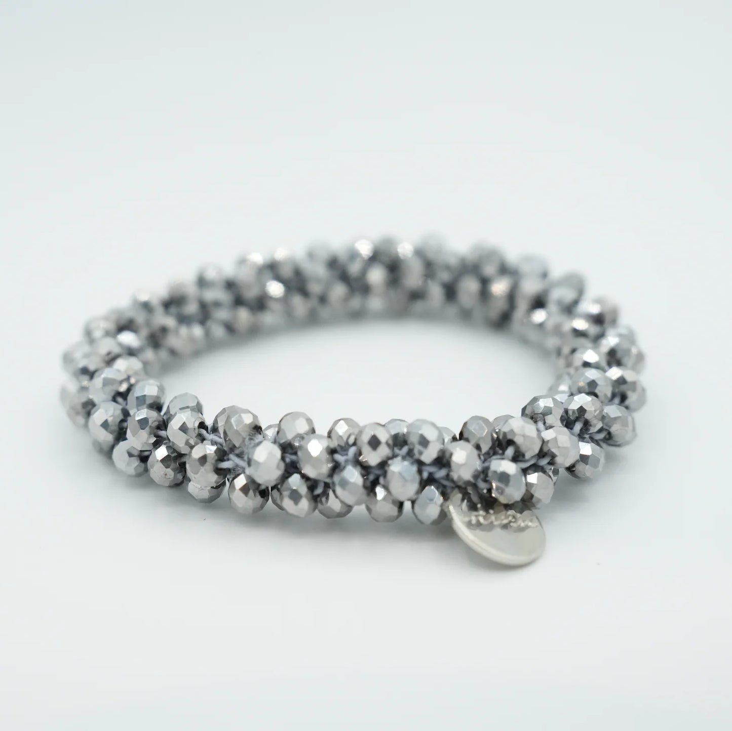 Stiekie Slim Silver haarelastiek met kralen