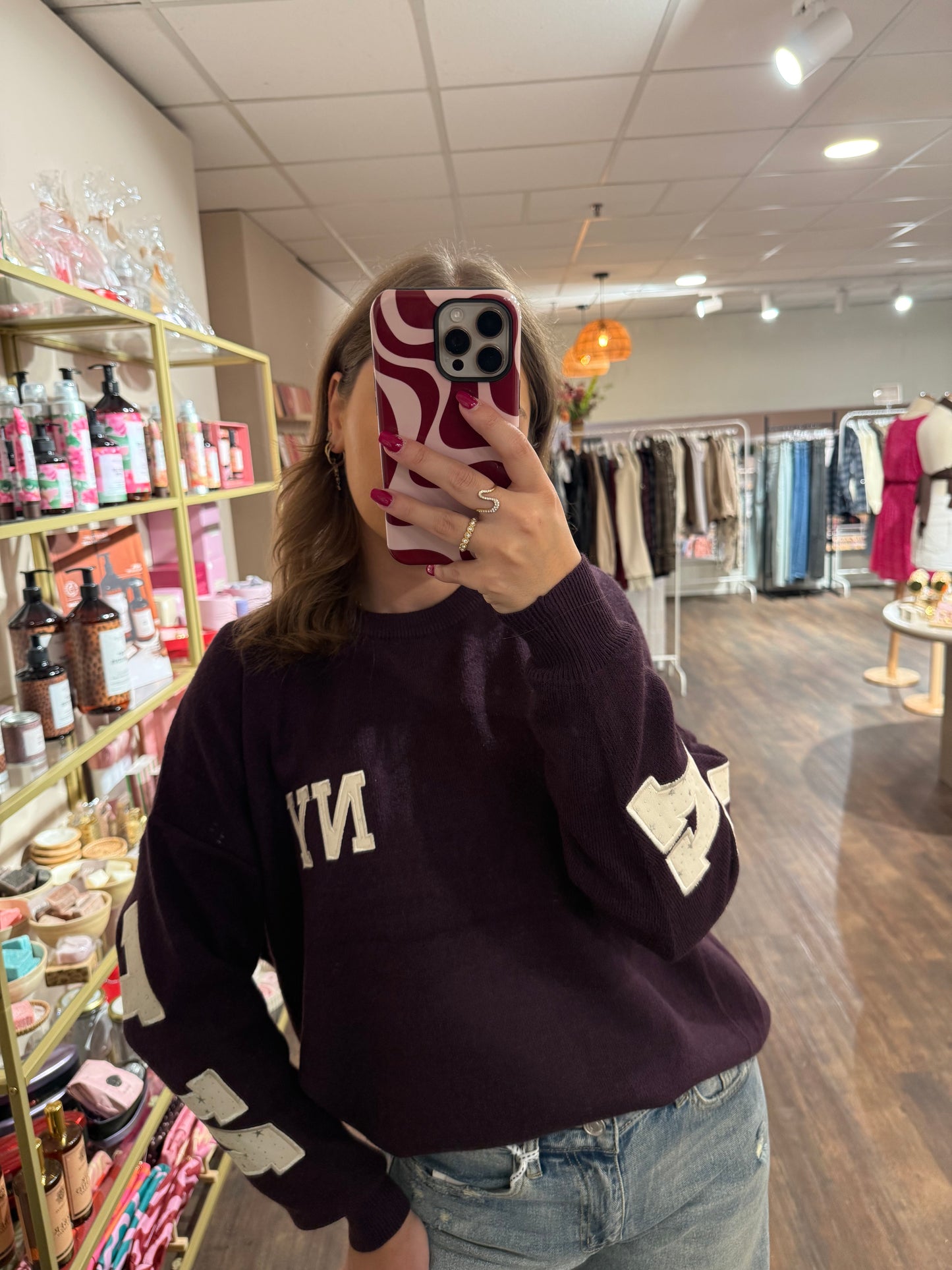 Comfortabele New York sweater voor dames.