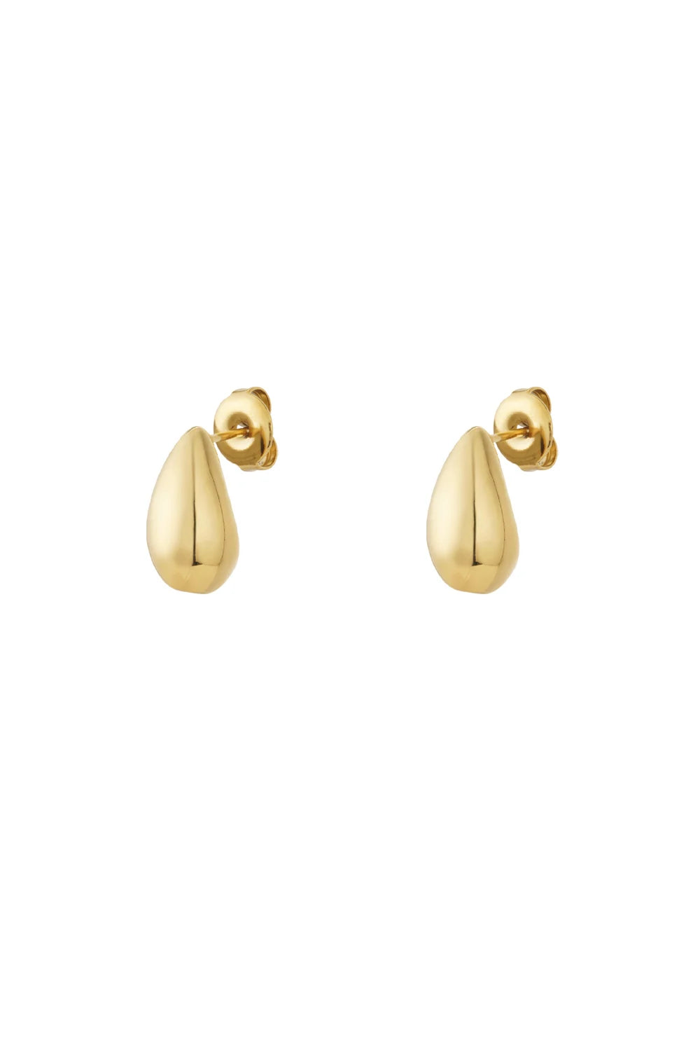 Traanvormige oorbellen goud
