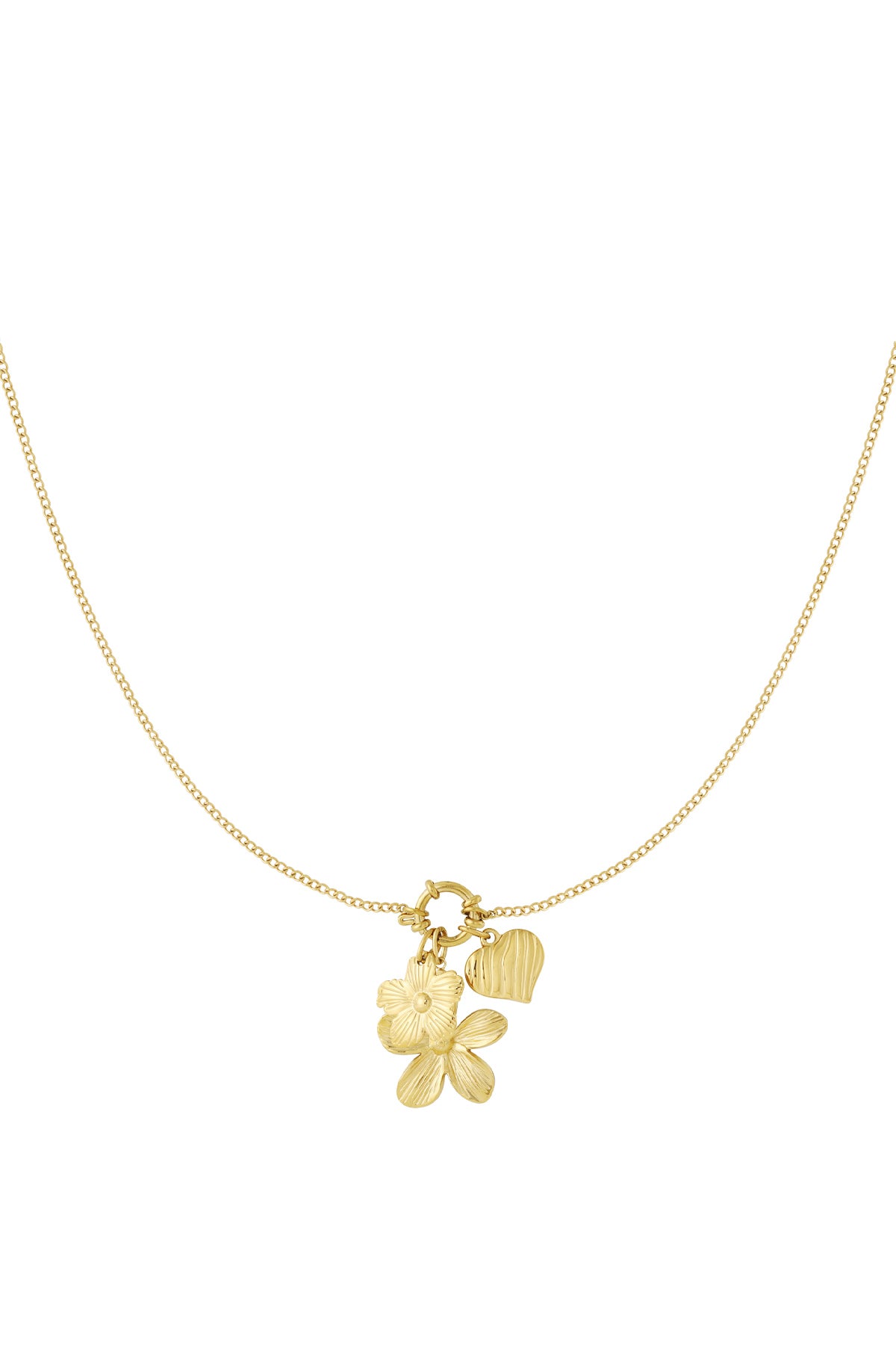 DIY bloemenketting goud