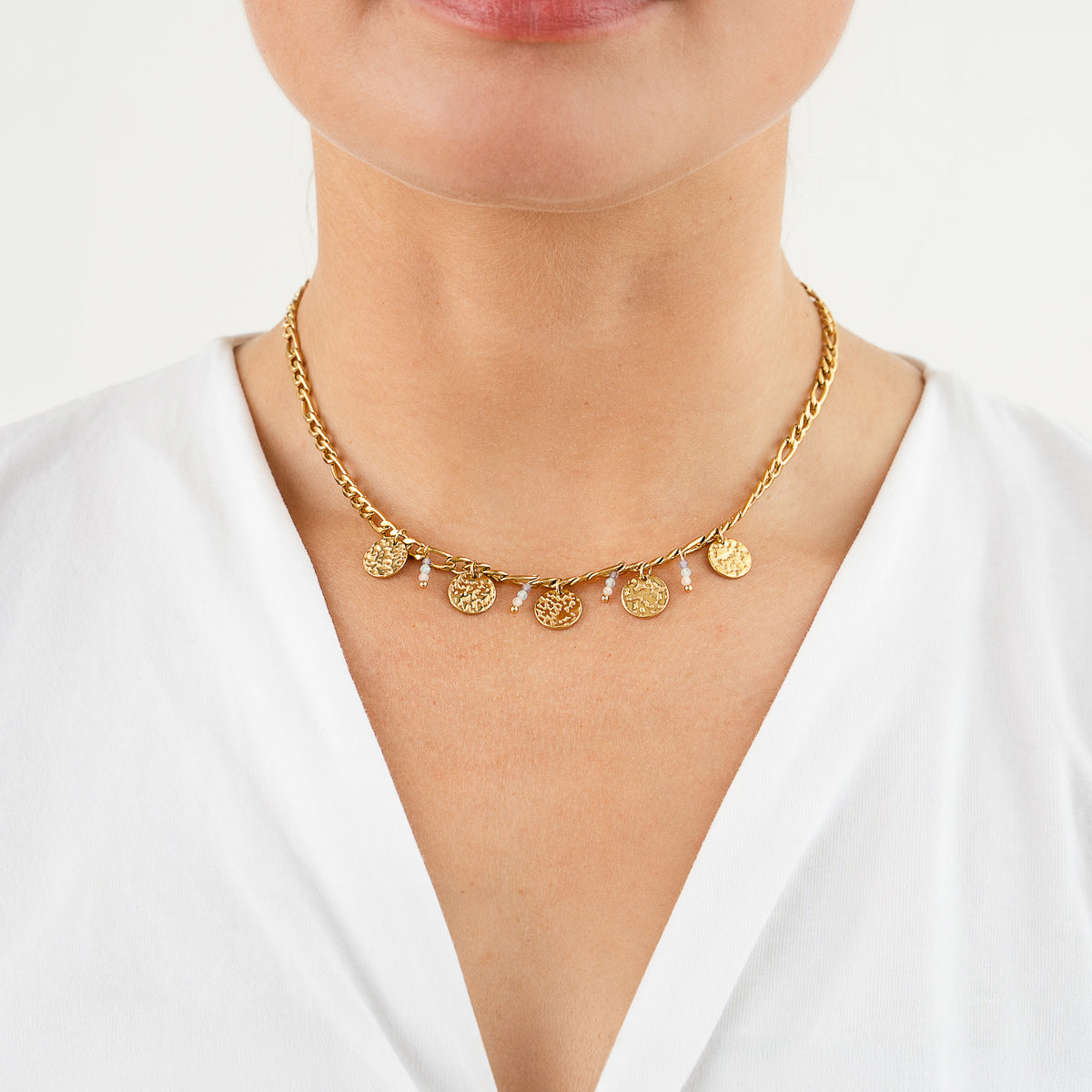 Statement coins bedel ketting goud