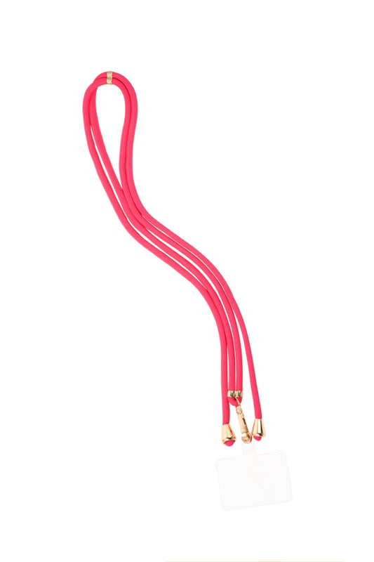 Telefoonkoord lang roze