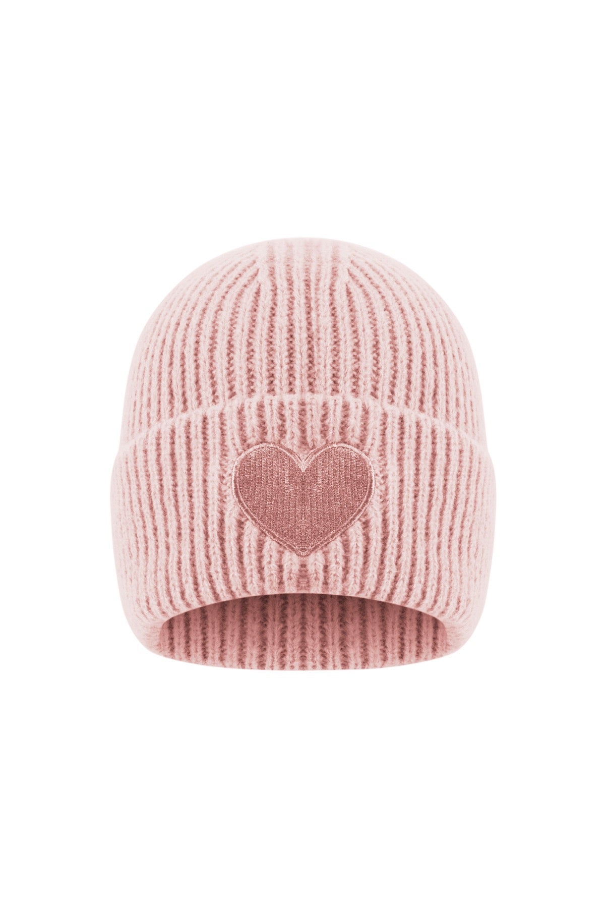 Hartjes muts lichtroze
