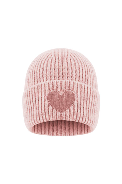 Hartjes muts lichtroze