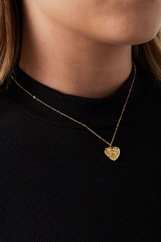 True heart ketting goud