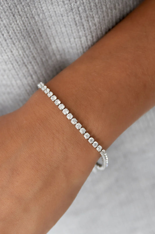 Twinkling diamond armband zilver