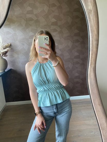 Belle - mintgroen halter top