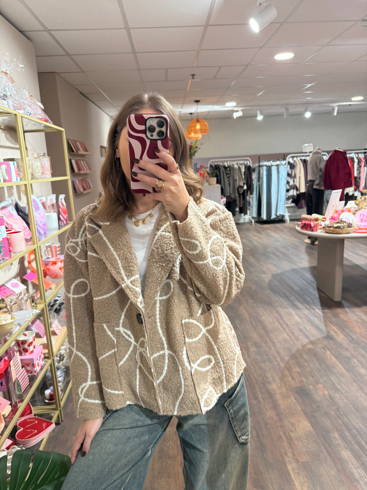 Rosalie - swirl bouclé jasje beige