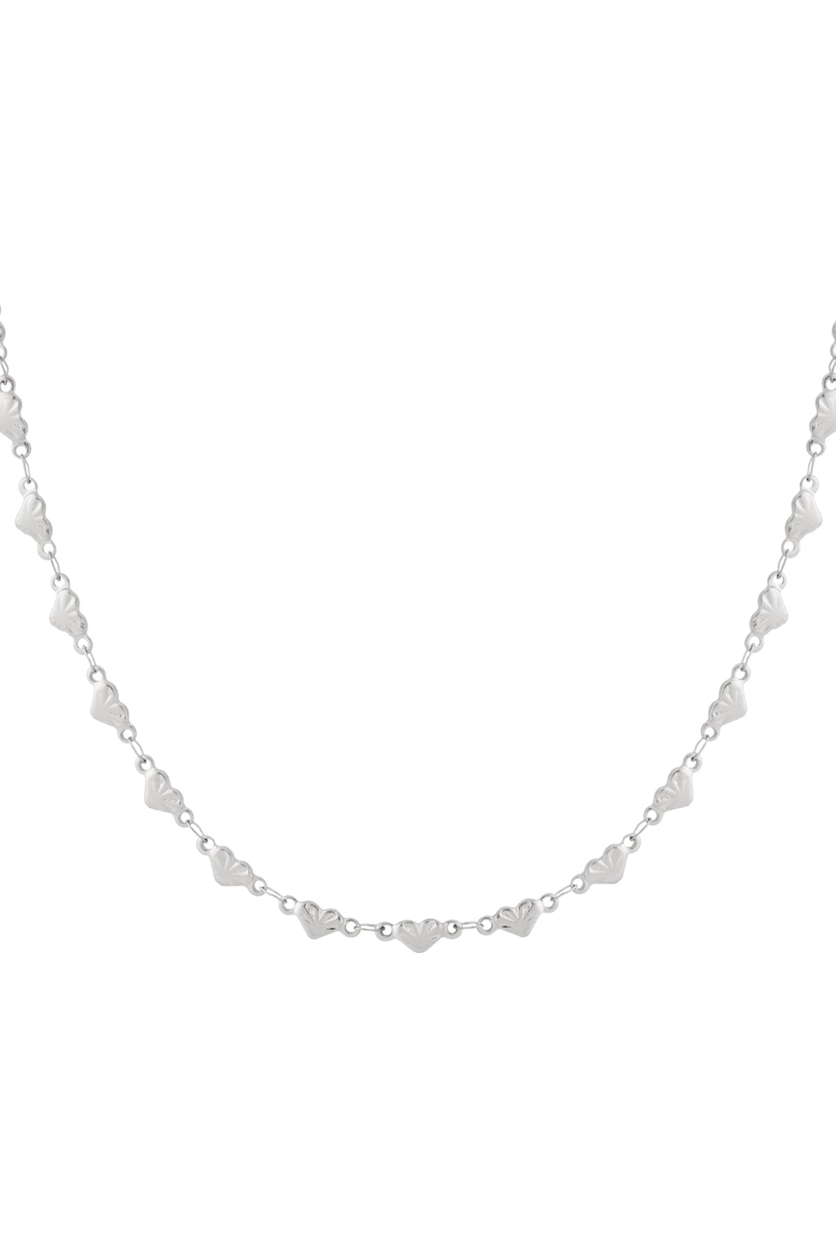 strong hearts ketting zilver