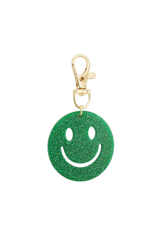 Keep smiling sleutelhanger groen
