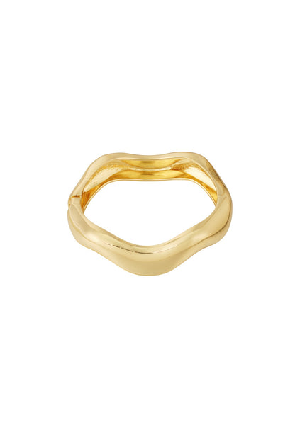 Golvende armband goud