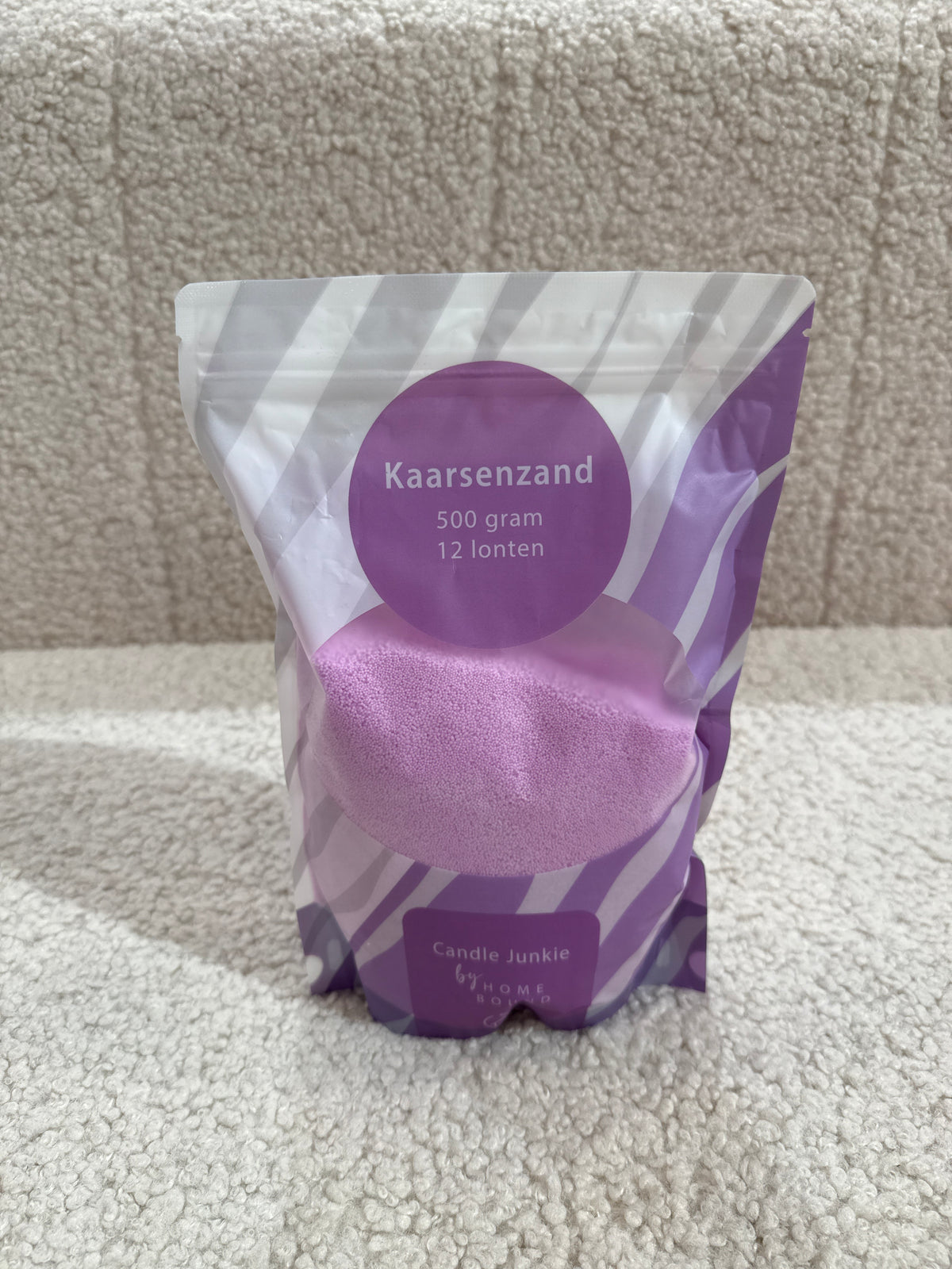 Kaarsenzand Magenta Candle Junkie 500 gram & 12 lonten