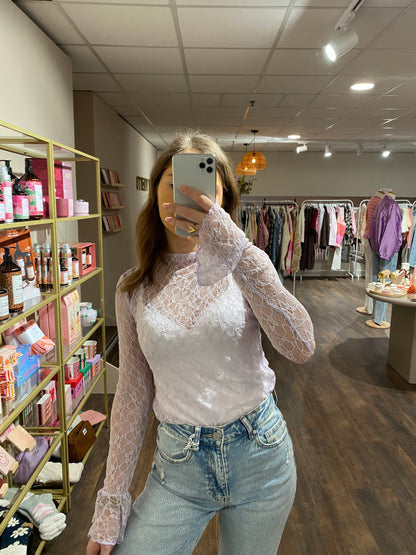 Anna - lace top lichtpaars