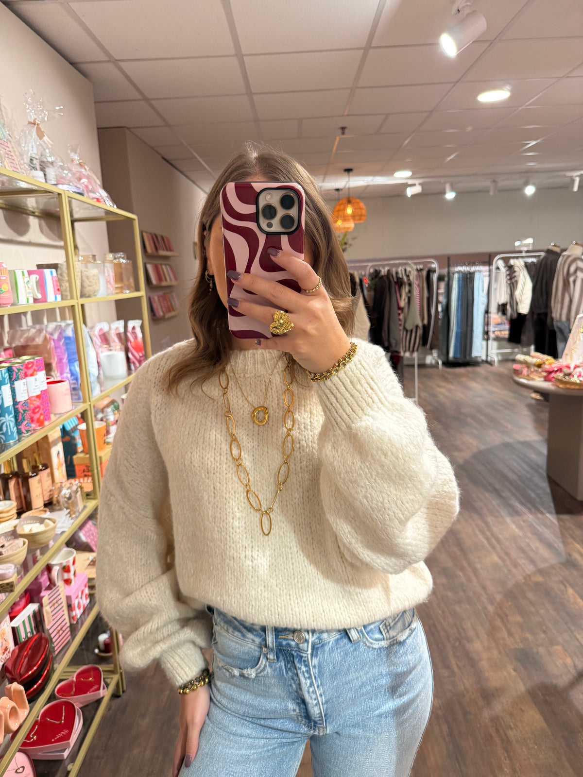 Romy - trui creme