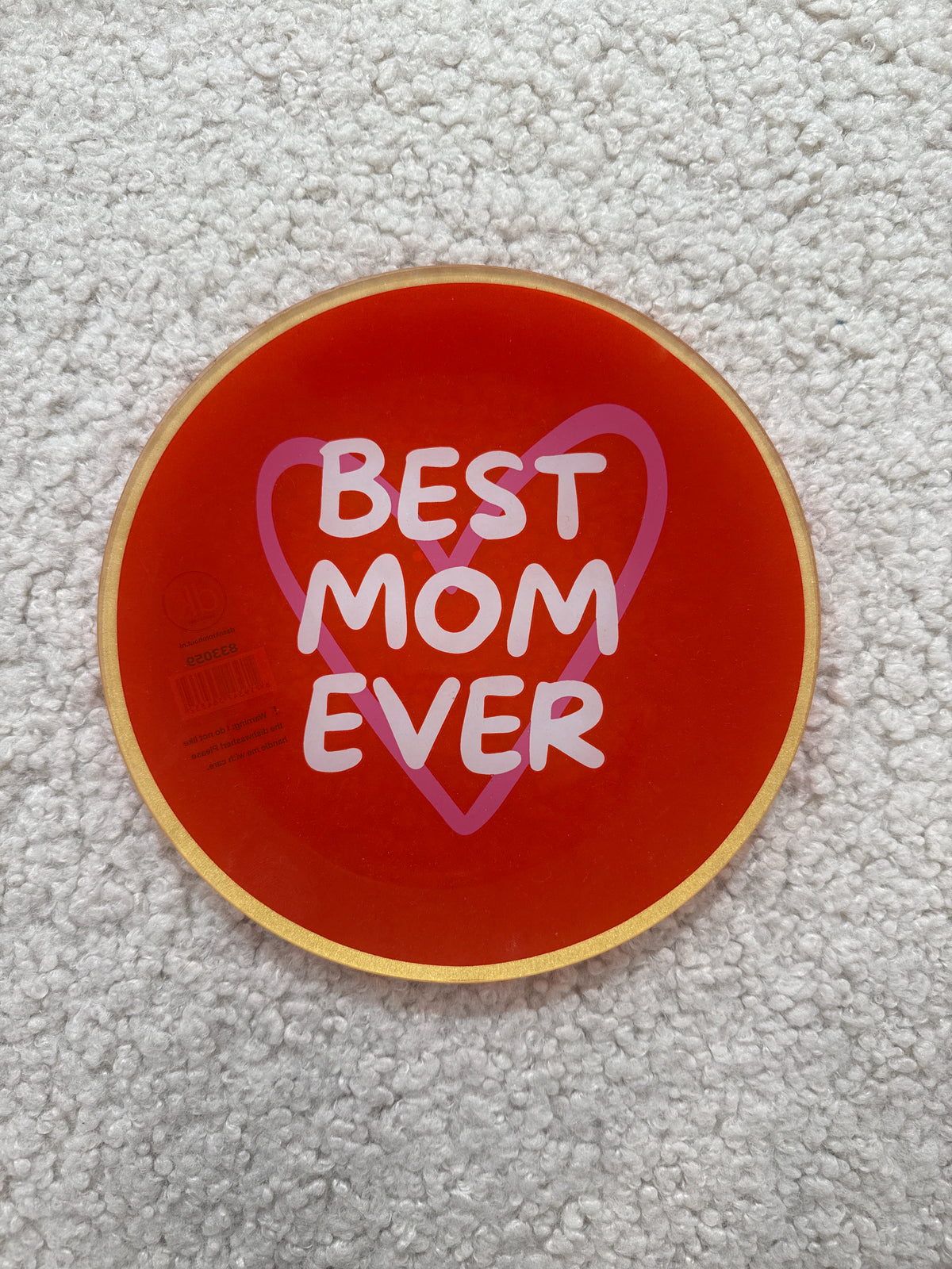 Plate rond best mom ever
