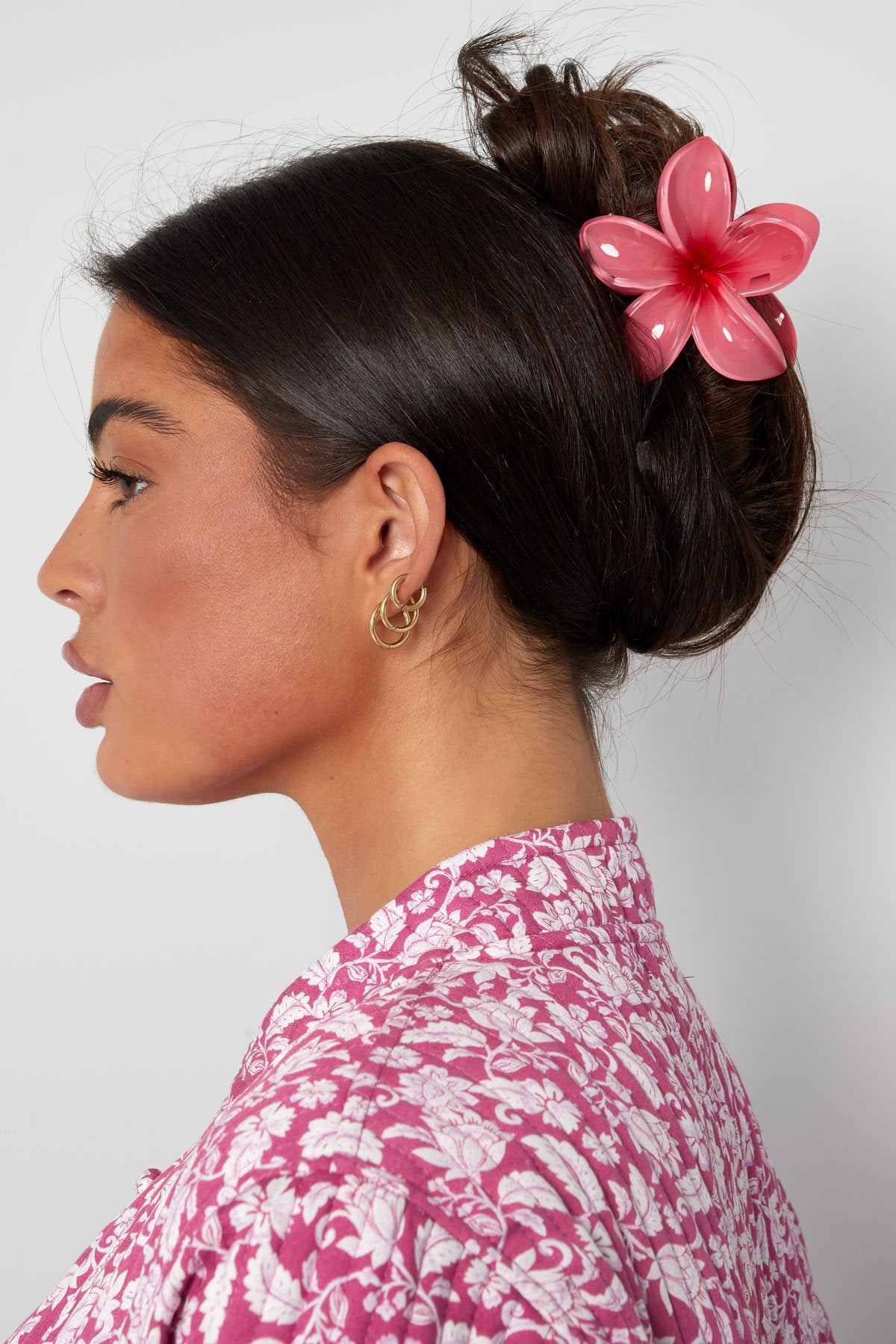 Haarklem hawaii bloem rood