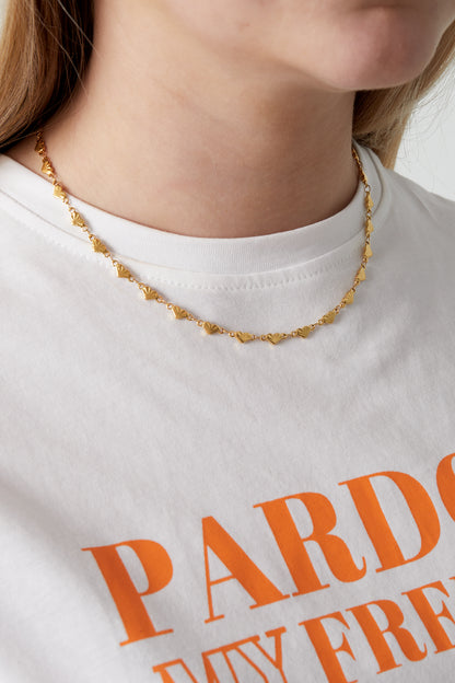 strong hearts ketting zilver