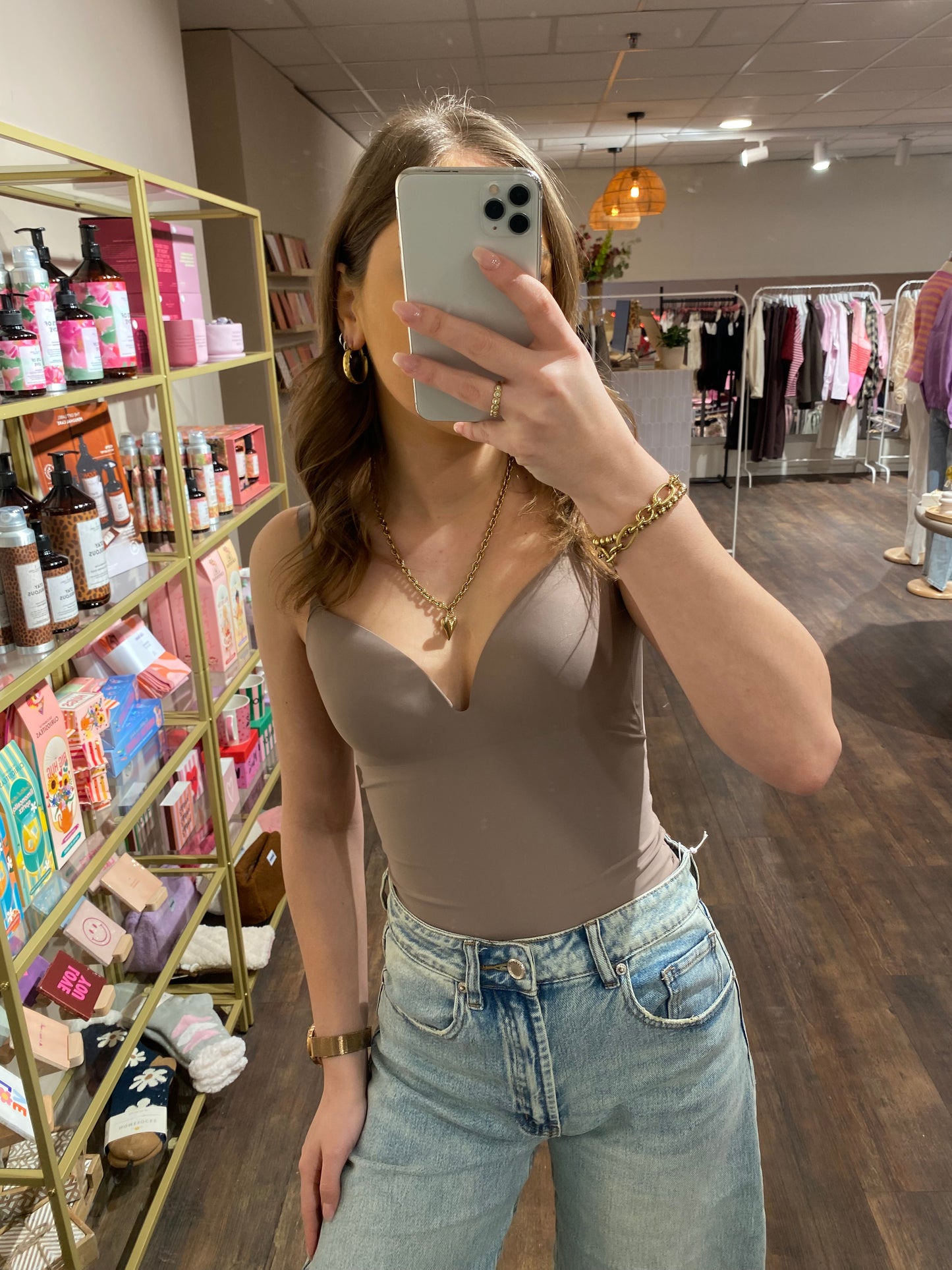 Mia - shapewear body taupe