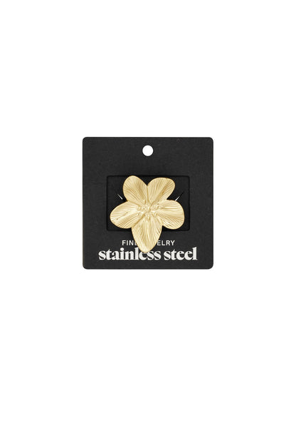 Flower petal ring goud