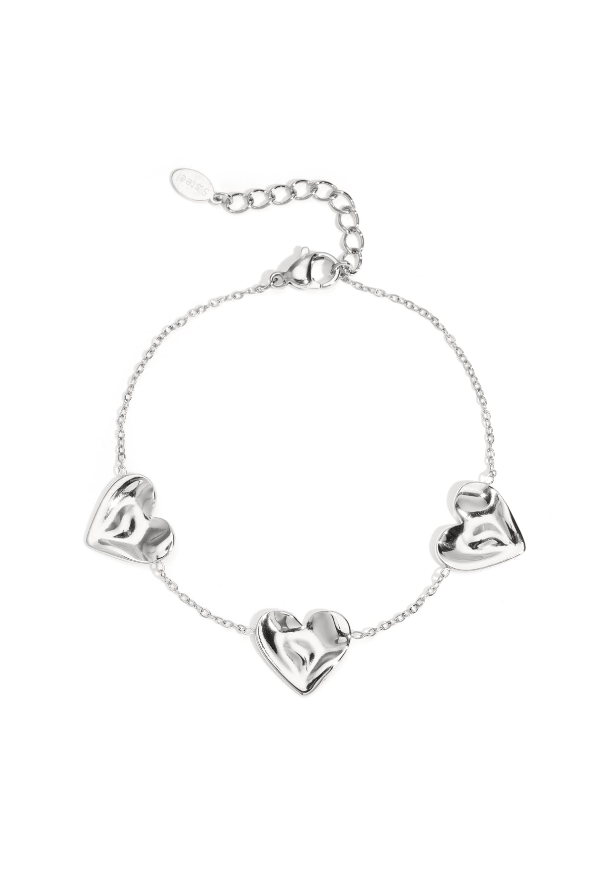 Charm hart armband zilver