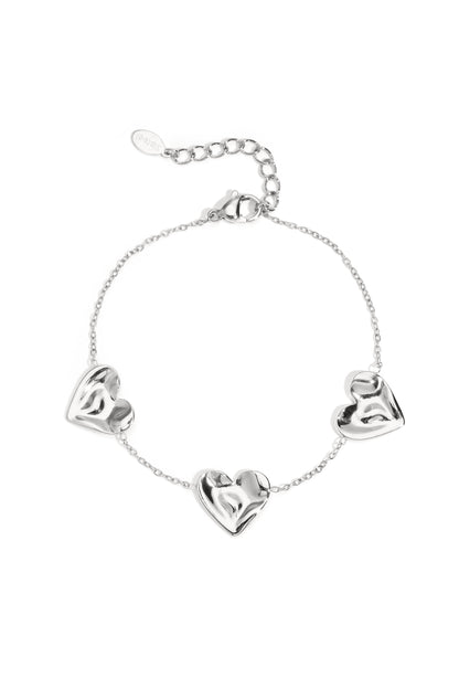 Charm hart armband zilver