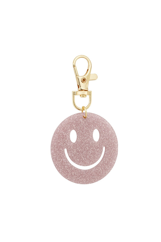 Keep smiling sleutelhanger roze