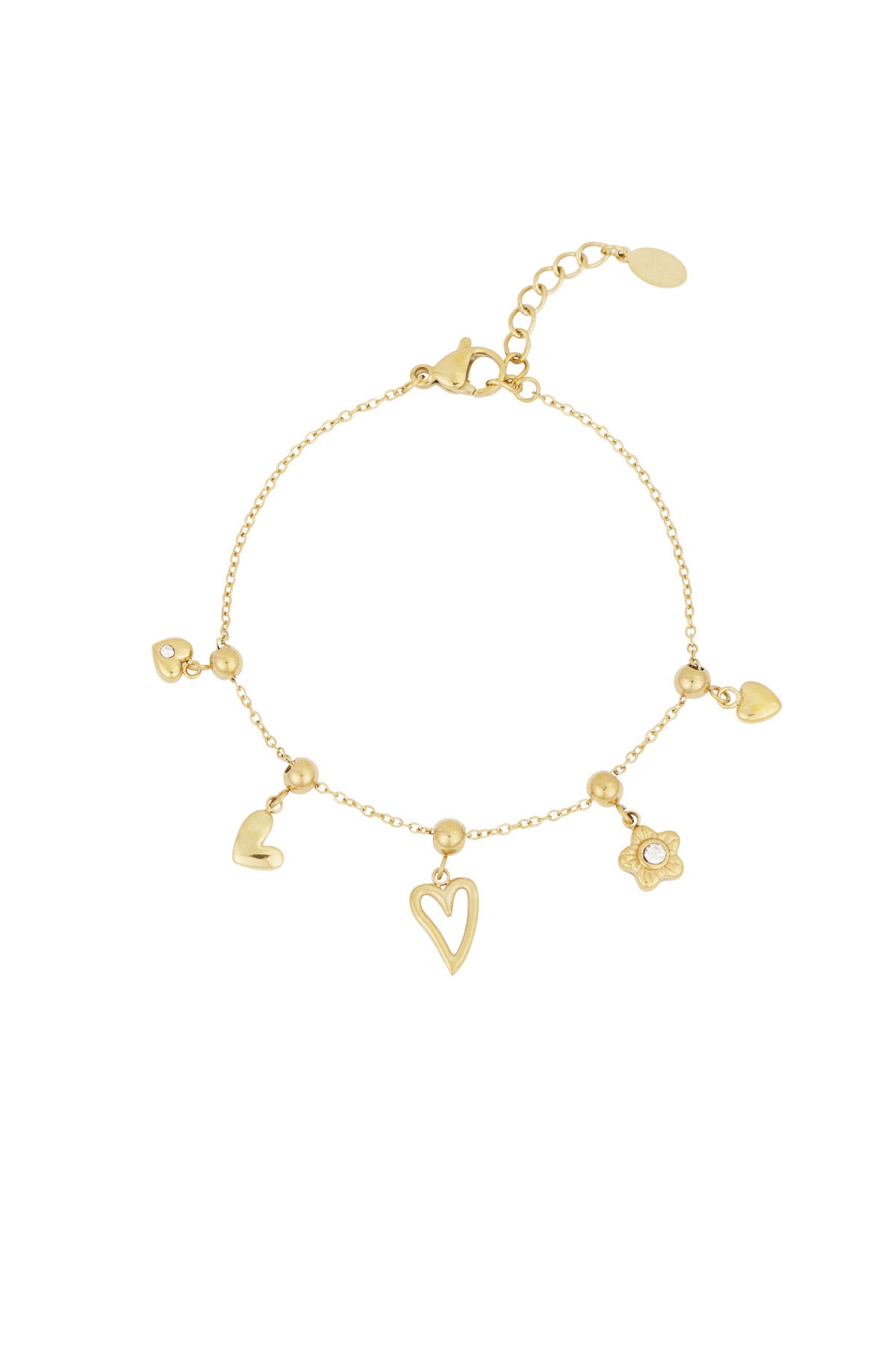 Adore charms armband goud