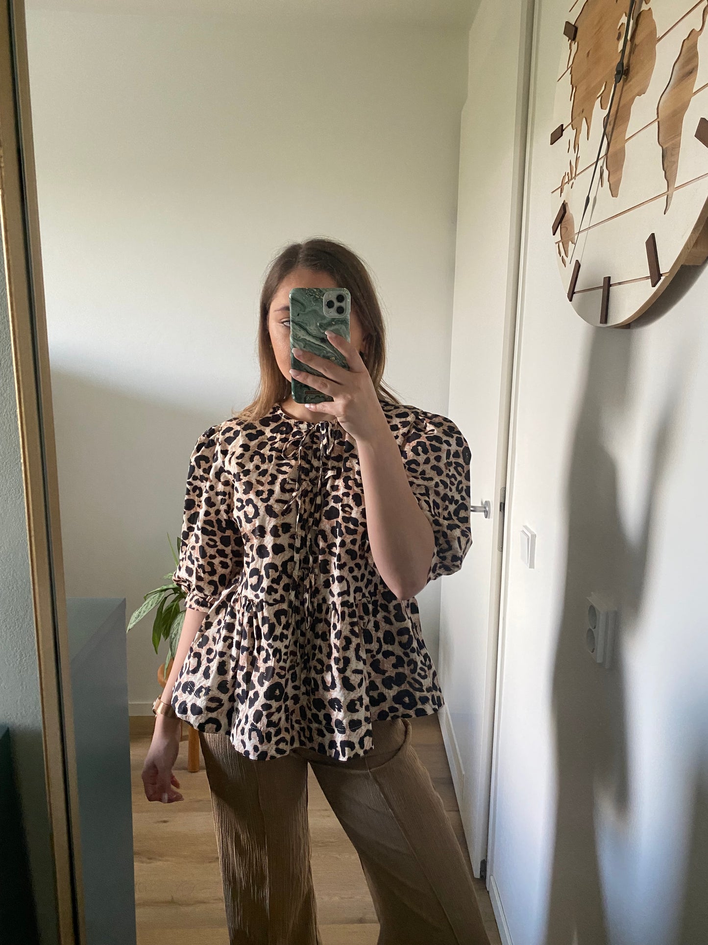 Olivia - Top luipaard print