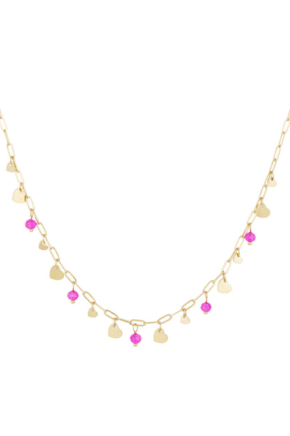 Full of love ketting goud roze