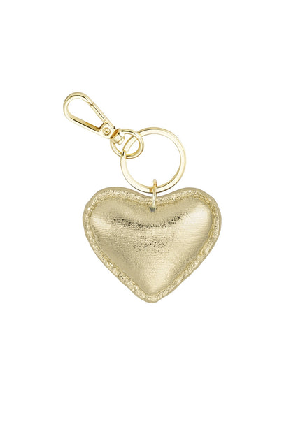 Hart sleutelhanger goud
