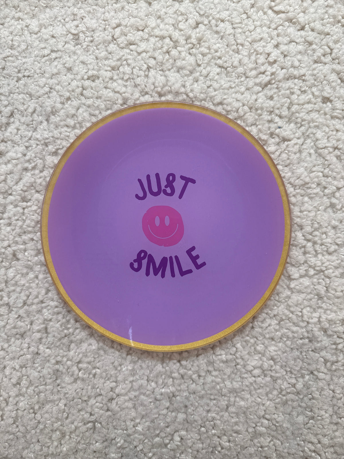 Plate rond just smile