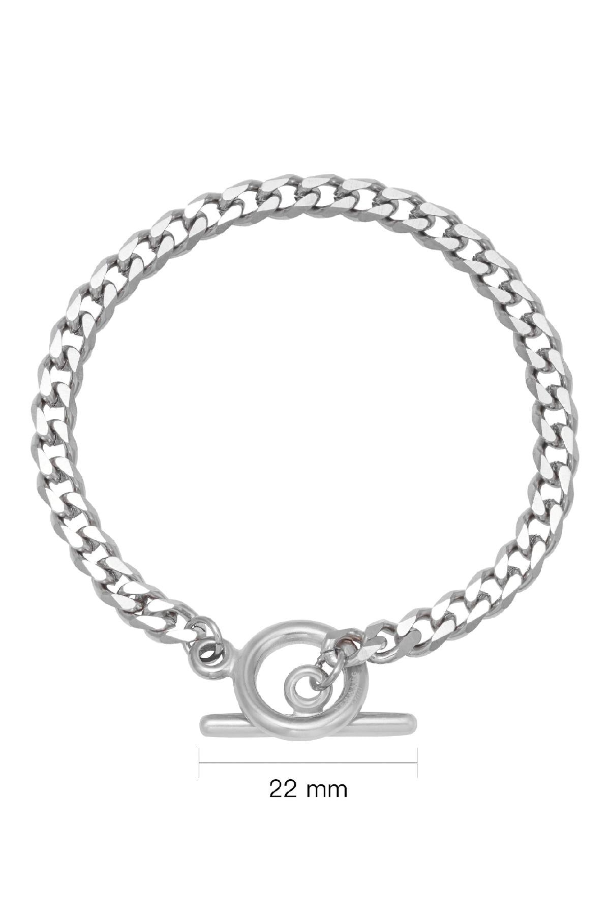 Chained armband zilver
