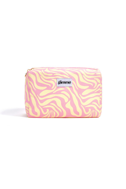 Makeup tas zebra geel